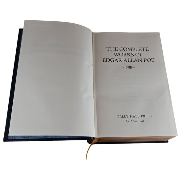 Complete Works of Edgar Allan Poe HC 1997 Tally Hall Gold Edges Ribbon Bookmark - Picture 10 of 14